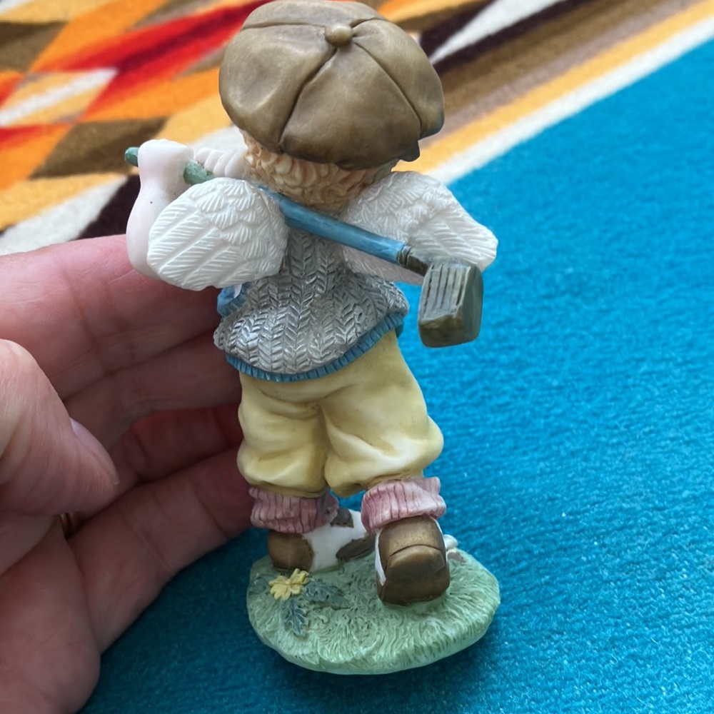 VINTAGE SWANK PUTTER CUP GANZ FIGURINE LASER ETCHED 3 D CUBE HAND PAINTED MUG - Picture 8 of 17